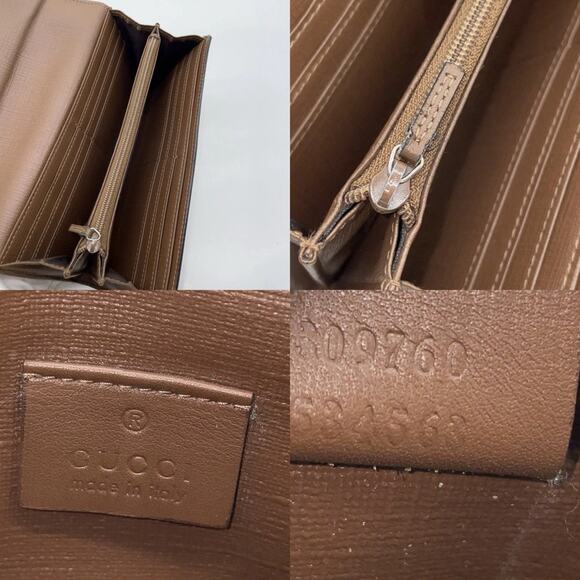 Authentic Gucci GG Supreme PVC Leather Beige Long Wallet W/Dustbag - Picture 14 of 14